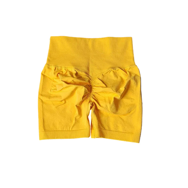Yoga Shorts Peach Hot Girls Three-Cross Pants High Waist Knitted Pressure Running Sport Elastic Belly Lifting Butt Tight Pants