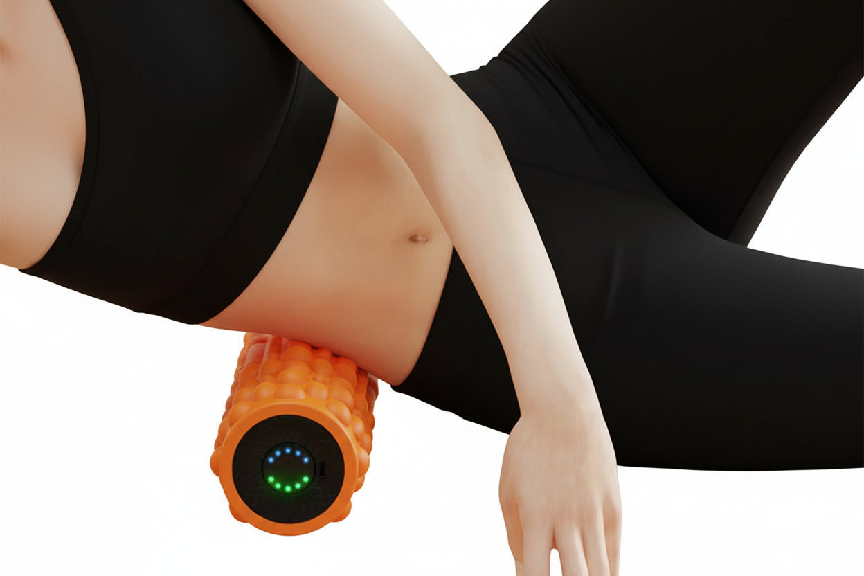 Electric Vibrating Foam Roller Yoga Column Rechargeable Exercise Roller 5 Modes Tissue Massager for Yoga Pilates