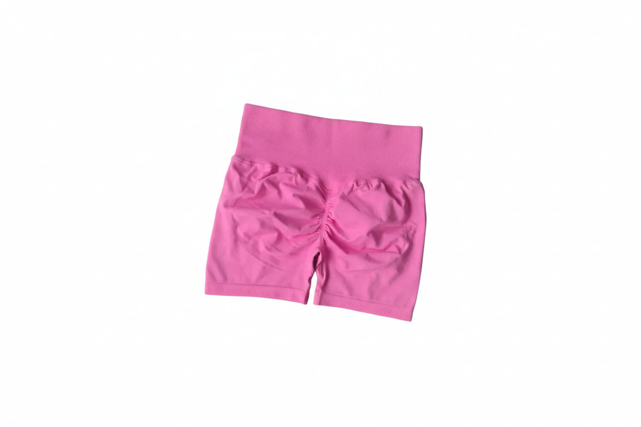 Yoga Shorts Peach Hot Girls Three-Cross Pants High Waist Knitted Pressure Running Sport Elastic Belly Lifting Butt Tight Pants