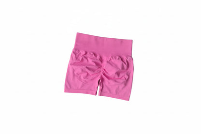 Yoga Shorts Peach Hot Girls Three-Cross Pants High Waist Knitted Pressure Running Sport Elastic Belly Lifting Butt Tight Pants