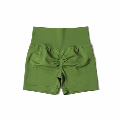 Yoga Shorts Peach Hot Girls Three-Cross Pants High Waist Knitted Pressure Running Sport Elastic Belly Lifting Butt Tight Pants
