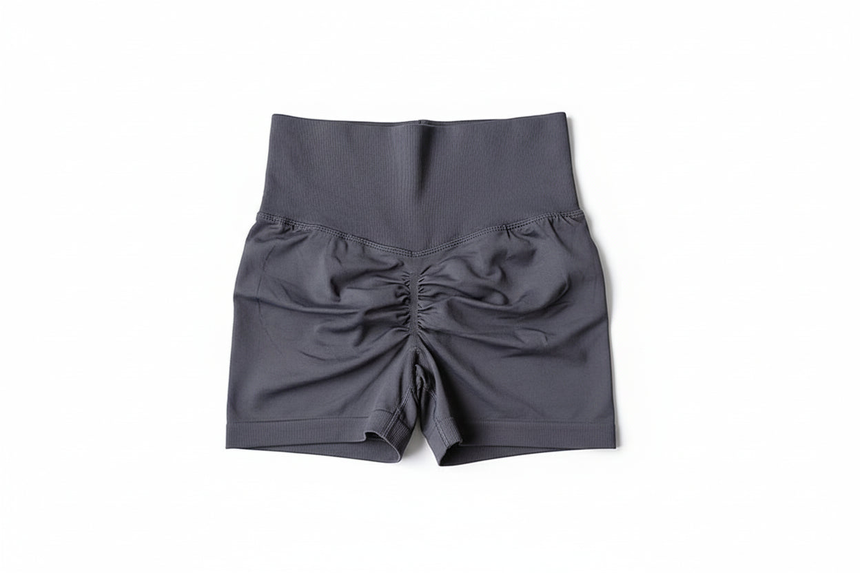 Yoga Shorts Peach Hot Girls Three-Cross Pants High Waist Knitted Pressure Running Sport Elastic Belly Lifting Butt Tight Pants