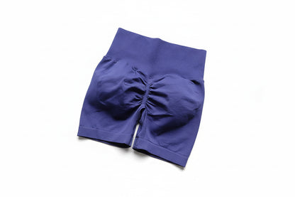 Yoga Shorts Peach Hot Girls Three-Cross Pants High Waist Knitted Pressure Running Sport Elastic Belly Lifting Butt Tight Pants