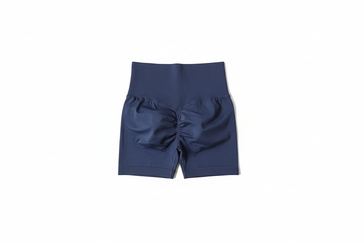 Yoga Shorts Peach Hot Girls Three-Cross Pants High Waist Knitted Pressure Running Sport Elastic Belly Lifting Butt Tight Pants