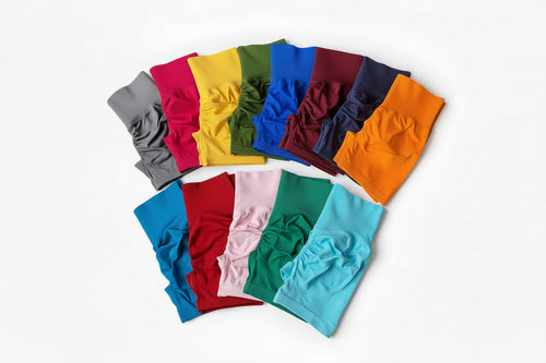 Yoga Shorts Peach Hot Girls Three-Cross Pants High Waist Knitted Pressure Running Sport Elastic Belly Lifting Butt Tight Pants