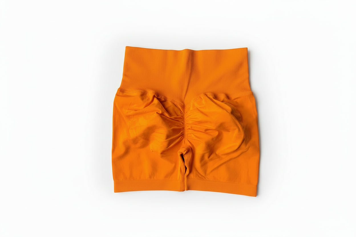 Yoga Shorts Peach Hot Girls Three-Cross Pants High Waist Knitted Pressure Running Sport Elastic Belly Lifting Butt Tight Pants