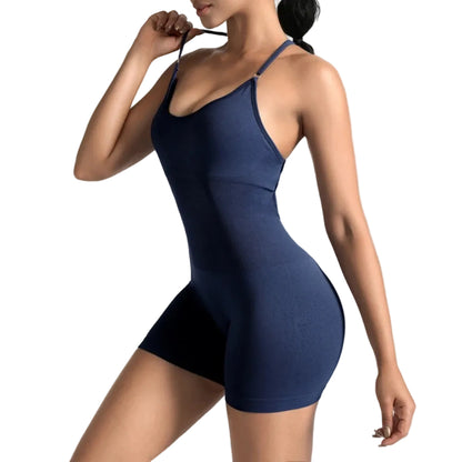 Yoga Sets Gym Jumpsuits Women Sports Overalls Active Wear Fitness Clothing Workout Clothes for Women Short Outfits