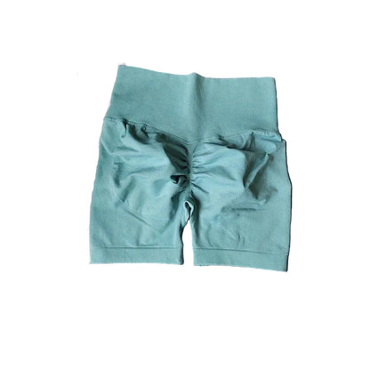 Yoga Shorts Peach Hot Girls Three-Cross Pants High Waist Knitted Pressure Running Sport Elastic Belly Lifting Butt Tight Pants