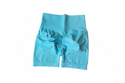 Yoga Shorts Peach Hot Girls Three-Cross Pants High Waist Knitted Pressure Running Sport Elastic Belly Lifting Butt Tight Pants