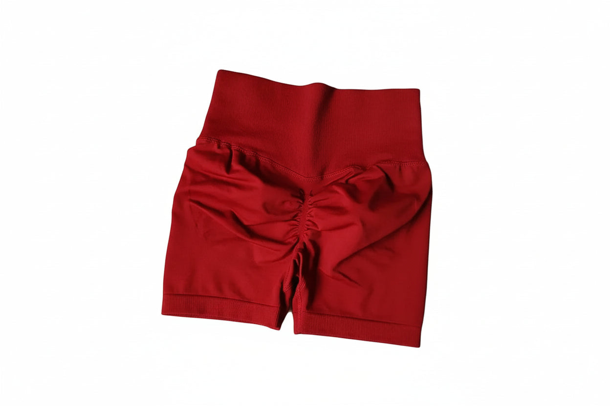 Yoga Shorts Peach Hot Girls Three-Cross Pants High Waist Knitted Pressure Running Sport Elastic Belly Lifting Butt Tight Pants